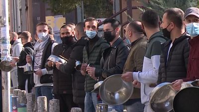 Kosovo restaurant workers protest virus rules