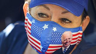 Unterstützerin von Joe Biden und Kamala Harris in San Antonio