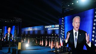 Joe Biden megválasztott elnök győzelmi beszéde Wilmingtonban, 2020. november 7-én