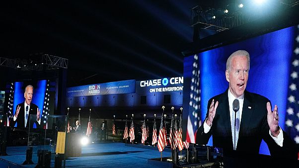 Joe Biden megválasztott elnök győzelmi beszéde Wilmingtonban, 2020. november 7-én Joe Biden megválasztott elnök győzelmi beszéde Wilmingtonban, 2020. november 7-én