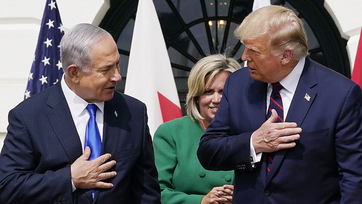 İsrail Başbakanı Binyamin Netanyahu ile ABD Başkanı Donald Trump