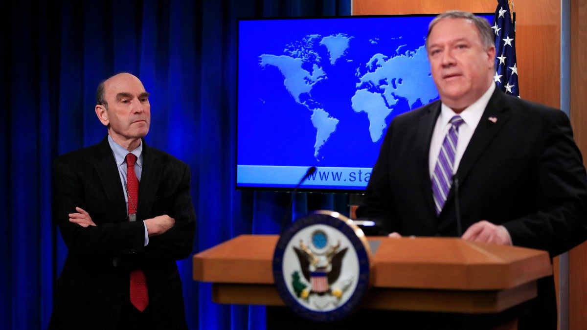 Elliott Abrams and Mike Pompeo