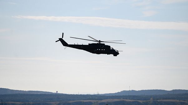 Mi-24 típusú harci helikopter a Brave Warrior 2020 nemzetközi hadgyakorlaton a Veszprém megyei Hajmáskér közelében 2020. szeptember 24-én Mi-24 típusú harci helikopter a Brave Warrior 2020 nemzetközi hadgyakorlaton a Veszprém megyei Hajmáskér közelében 2020. szeptember 24-én