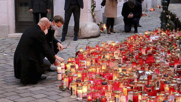 Sebastian Kurz und Charles Michel bei einer Gedenkveranstaltung für die Opfer von Wien am Montag Sebastian Kurz und Charles Michel bei einer Gedenkveranstaltung für die Opfer von Wien am Montag