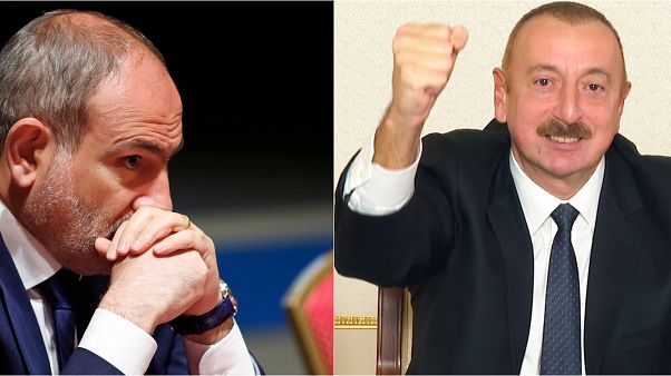 Ermeni Başbakan Paşinyan ve Azeri Devlet Başkanı Aliyev Ermeni Başbakan Paşinyan ve Azeri Devlet Başkanı Aliyev