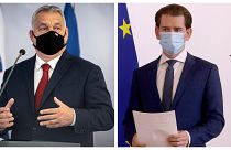Orbán Viktor magyar miniszterelnök és Sebastian Kurz osztrák kancellár
