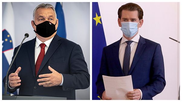 Orbán Viktor magyar miniszterelnök és Sebastian Kurz osztrák kancellár Orbán Viktor magyar miniszterelnök és Sebastian Kurz osztrák kancellár