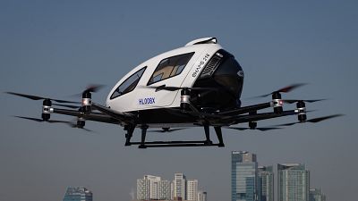 Güney Kore'de drone taksiler ilk uçuşlarını gerçekleştirdi
