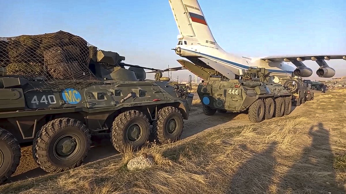 ورود نخستین کاروان نظامیان صلحبان روسیه به ارمنستان