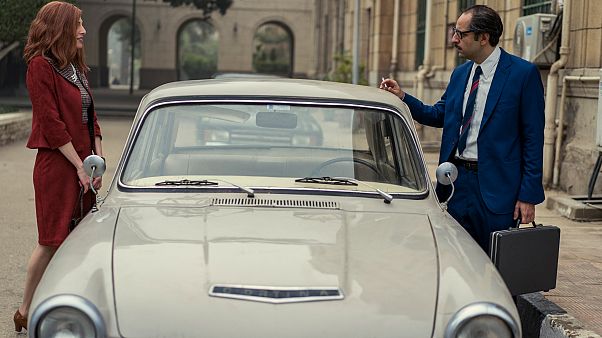 An undated handout picture obtained from Netflix on November 9, 2020, shows actors Razane Jammal (L) and Ahmed Amin during a scene from the Arabic TV series An undated handout picture obtained from Netflix on November 9, 2020, shows actors Razane Jammal (L) and Ahmed Amin during a scene from the Arabic TV series