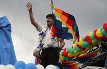 Evo Morales en Chimoré (Bolivia)