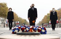 برگزاری مراسم صدمین سال بزرگداشت سرباز گمنام در شهر پاریس