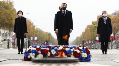 Moments of silence in France and UK commemorate 102 years since end of World War I 