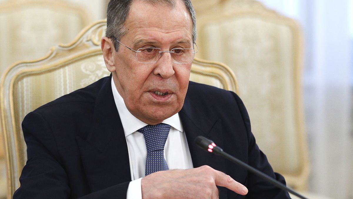 Russian Foreign Minister Sergey Lavrov addressed an online news conference.