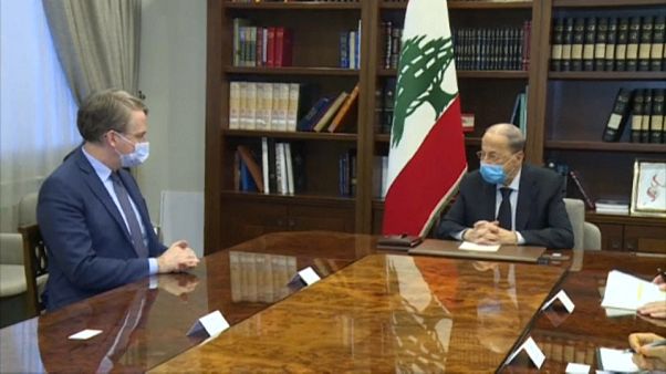 L'émissaire français Patrick Durel et Michel Aoun L'émissaire français Patrick Durel et Michel Aoun