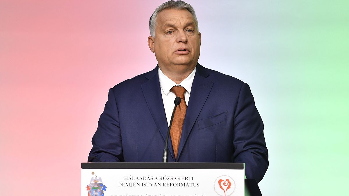 Orbán Viktor beszédet mond 2020. október 17-én