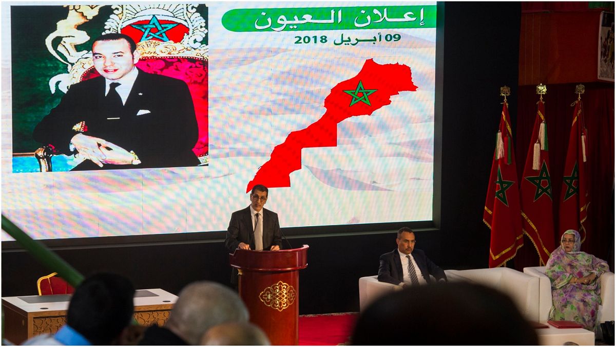 من اجتماع لأحزاب مغربية في مدينة العيون في الصحراء الغربية