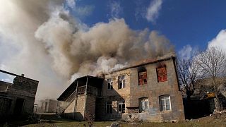 سوزاندن منازل در قره‌باغ قبل از تحویل به آذربایجان