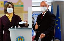 La candidata europeísta Maia Sandu y el presidente prorruso Igor Dodon se enfrentan en estos comicios electorales. 