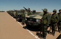 Soldados marroquíes en formación en al-Mahbes, en el Sáhara Occidental, el pasado 20 de marzo