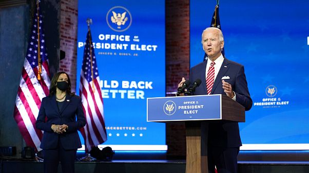 Joe Biden et Kamala Harris, Wilmington, Delaware, USA, 16 novembre 2020 Joe Biden et Kamala Harris, Wilmington, Delaware, USA, 16 novembre 2020