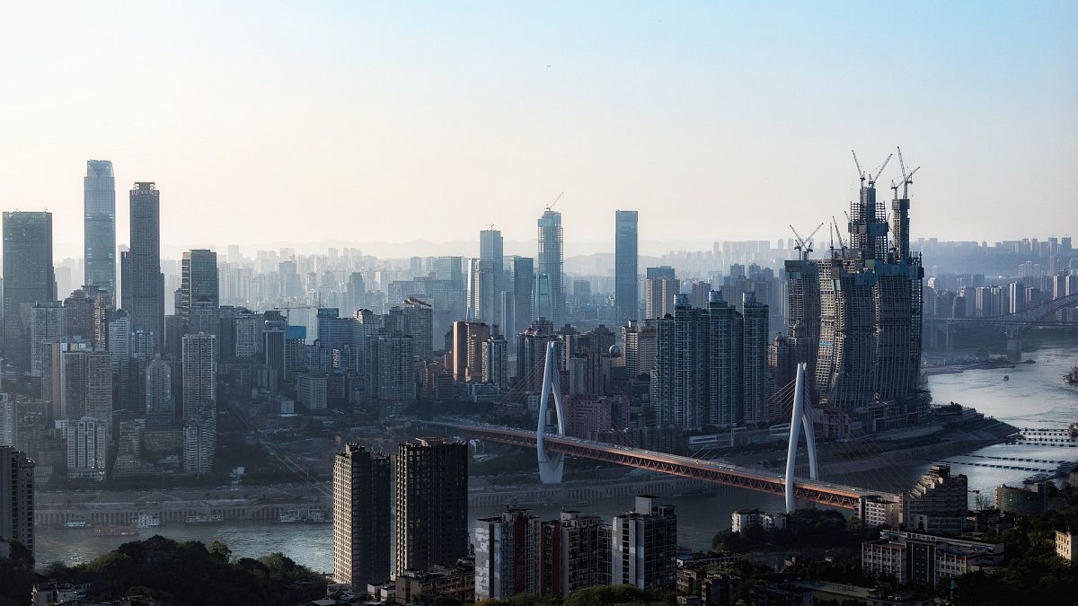 Skyline of the Chinese city of Chongqing.