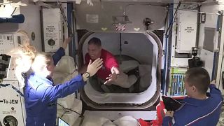ورود فضانوردان به ایستگاه بین‌المللی فضایی