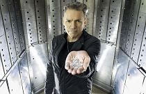 Founder of founder of Sky Diamond Dale Vince is holding the carbon-negative, laboratory-grown diamonds.