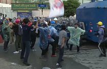 Manifestantes em Banguecoque