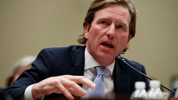 Christopher Krebs, director of the Cybersecurity and Infrastructure Security Agency, testifies on Capitol Hill in Washington on May 22, 2019. Christopher Krebs, director of the Cybersecurity and Infrastructure Security Agency, testifies on Capitol Hill in Washington on May 22, 2019.