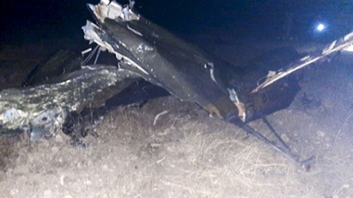 Обломки сбитого в Армении российского вертолёта