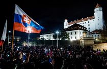 Антиправительственная демонстрация в Братиславе 17 ноября 2020