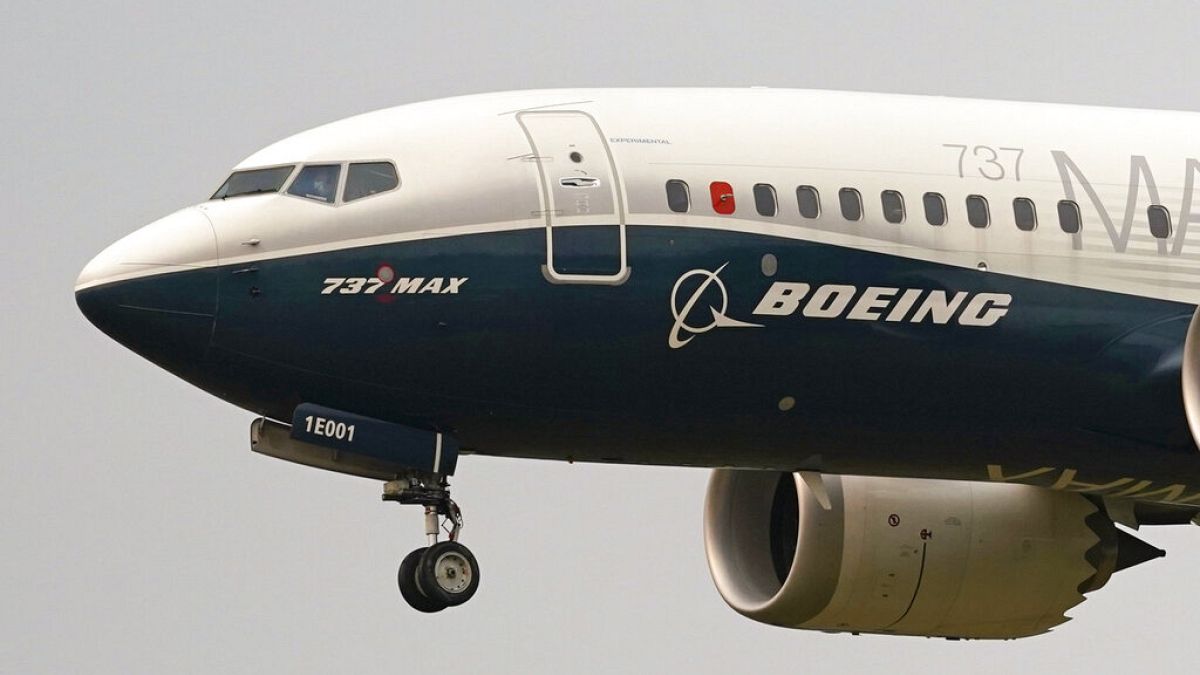 Boeing 737 Max'in ABD'deki test sürüşünden bir kare.