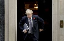 File photo: British Prime Minister Boris Johnson leaves 10 Downing Street in London. Nov. 10, 2020.