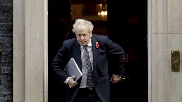 Le Premier ministre britannique Boris Johnson quittant le 10 Downing Street à Londres, le 10 novembre 2020. Le Premier ministre britannique Boris Johnson quittant le 10 Downing Street à Londres, le 10 novembre 2020.