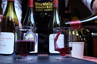 In Paris, a restaurateur serves Beaujolais Nouveau to take away
