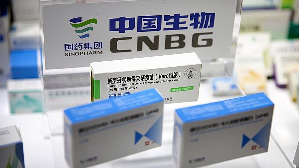 A box for a COVID-19 vaccine is displayed at an exhibit by Chinese pharmaceutical firm Sinopharm at the China International Fair for Trade in Services (CIFTIS) in Beijing. A box for a COVID-19 vaccine is displayed at an exhibit by Chinese pharmaceutical firm Sinopharm at the China International Fair for Trade in Services (CIFTIS) in Beijing.