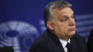 Hungarian Prime Minister Viktor Orban at the European Parliament in Brussels, Wednesday, March 20, 2019. 