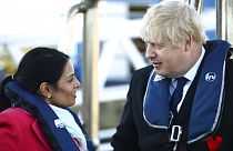 UK interior minister Priti Patel with Boris Johnson