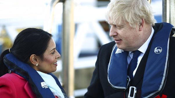 UK interior minister Priti Patel with Boris Johnson UK interior minister Priti Patel with Boris Johnson