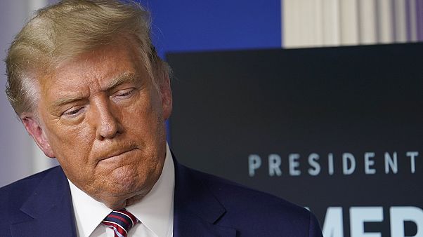 President Donald Trump listens during an event in the briefing room of the White House in Washington, Friday, November 20, 2020. President Donald Trump listens during an event in the briefing room of the White House in Washington, Friday, November 20, 2020.