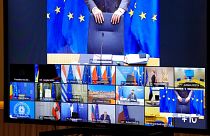 یکی از نشست‌های ویدئویی مقامات اتحادیه اروپا