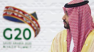 Saudi Crown Prince Mohammed bin Salman attending the second session of the G20 summit on November 22, 2020