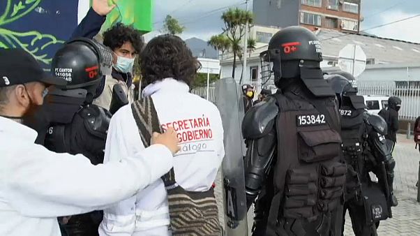 Protestas en Bogotá un año después del paro nacional del #21N Protestas en Bogotá un año después del paro nacional del #21N