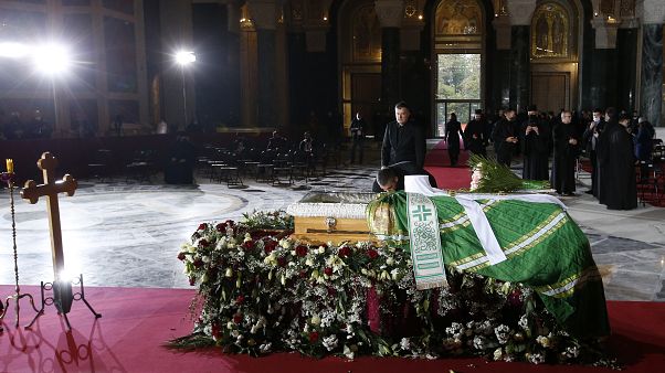 Στιγμιότυπο από την κηδεία του Πατριάρχη Ειρηναίου Στιγμιότυπο από την κηδεία του Πατριάρχη Ειρηναίου