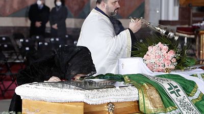 Trauerfeier für Patriarch Irinej in der St. Sava-Kirche in Belgard