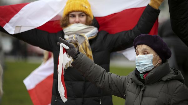Manifestation à Minsk, le 22 novembre 2020. Manifestation à Minsk, le 22 novembre 2020.