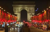 Christmas lights switched on in Paris on November 22, 2020