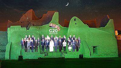 Foto de família virtual do G20 em Riade