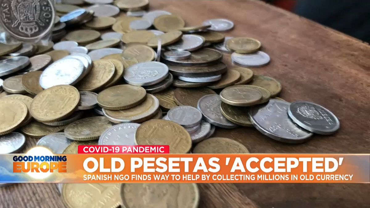 Various Spanish Peseta coins